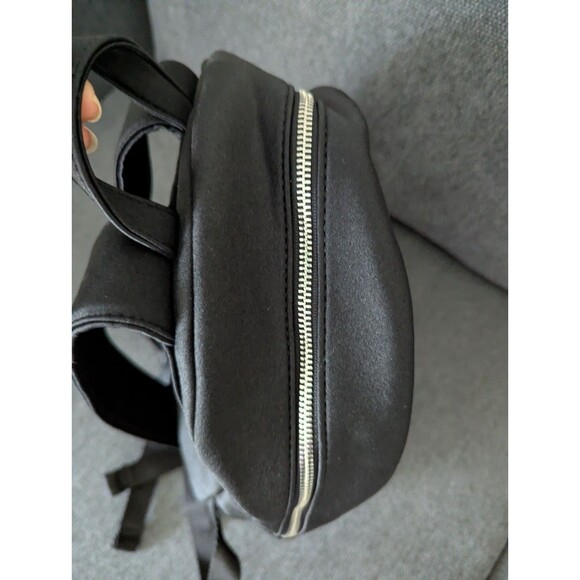 NWOT Mugler Parfums Black Backpack W/Logo And Front Pocket and Zipper Closure main image 3
